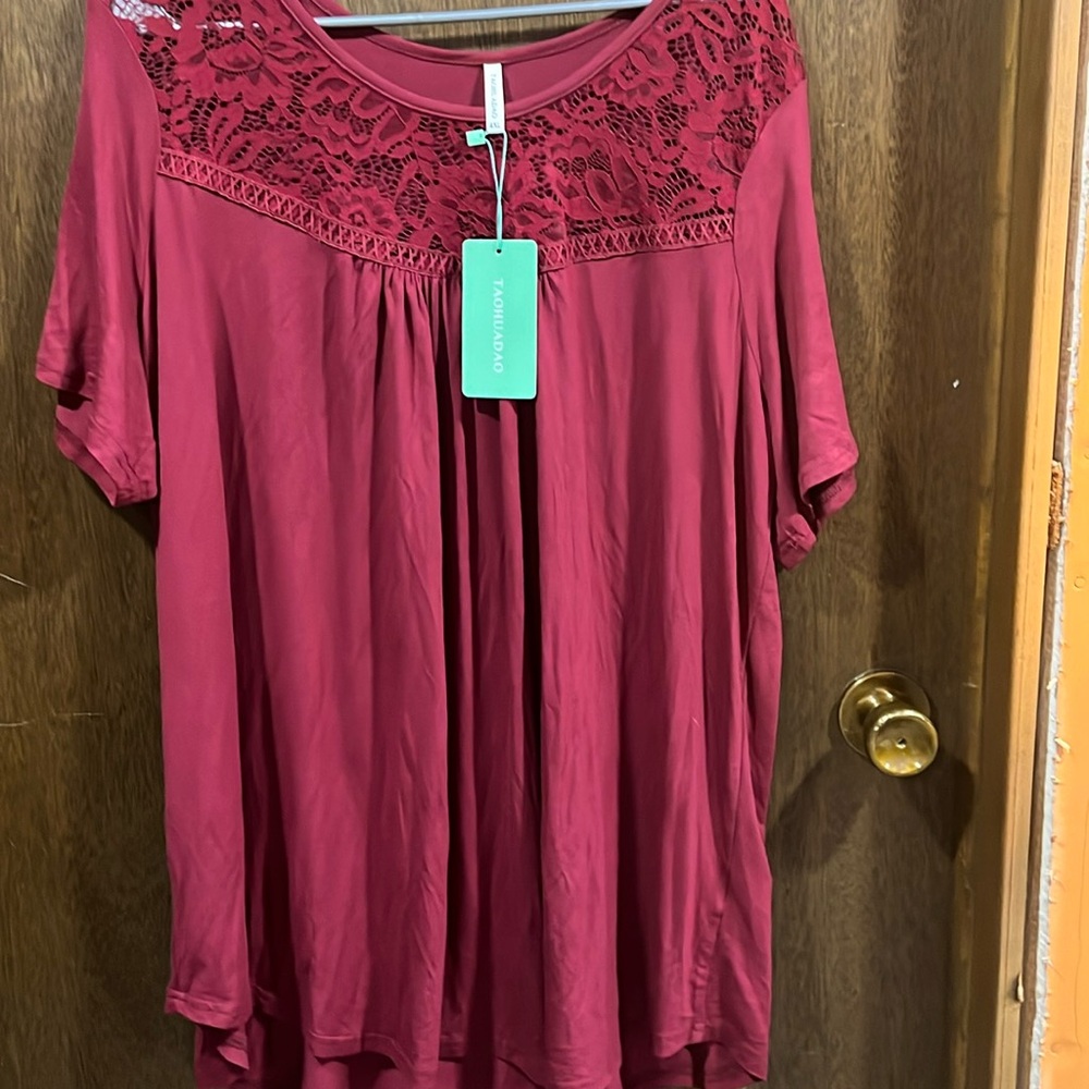 Brand new red/maroon tshirt very soft and flowy